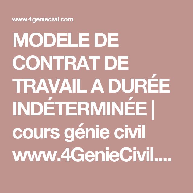 contrat a duree determinee modele gratuit