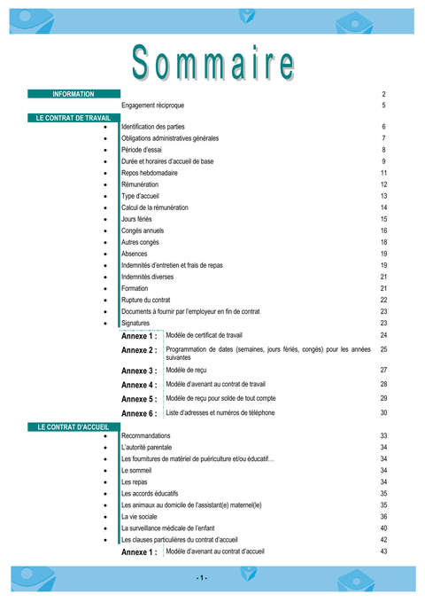 contrat assistante maternel