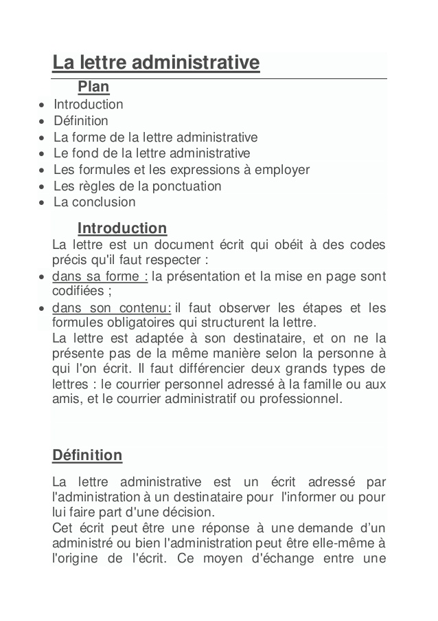 courrier administrative