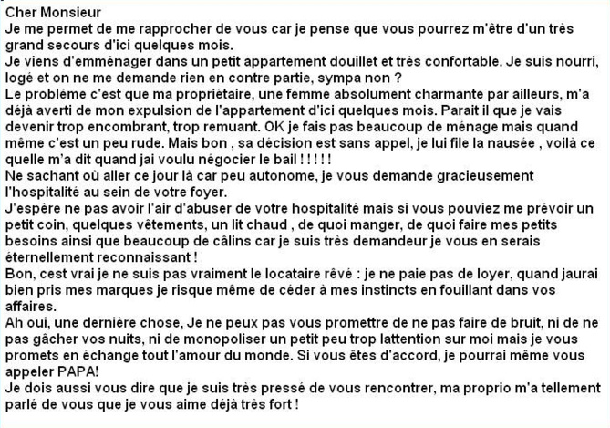courrier annonce grossesse