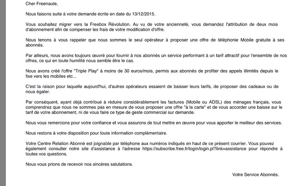 courrier commerciale gratuit