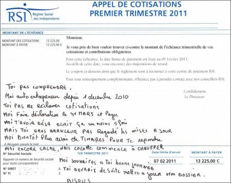 courrier contestation impot revenu