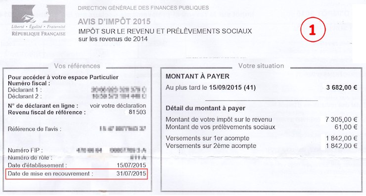 courrier contestation impot revenu