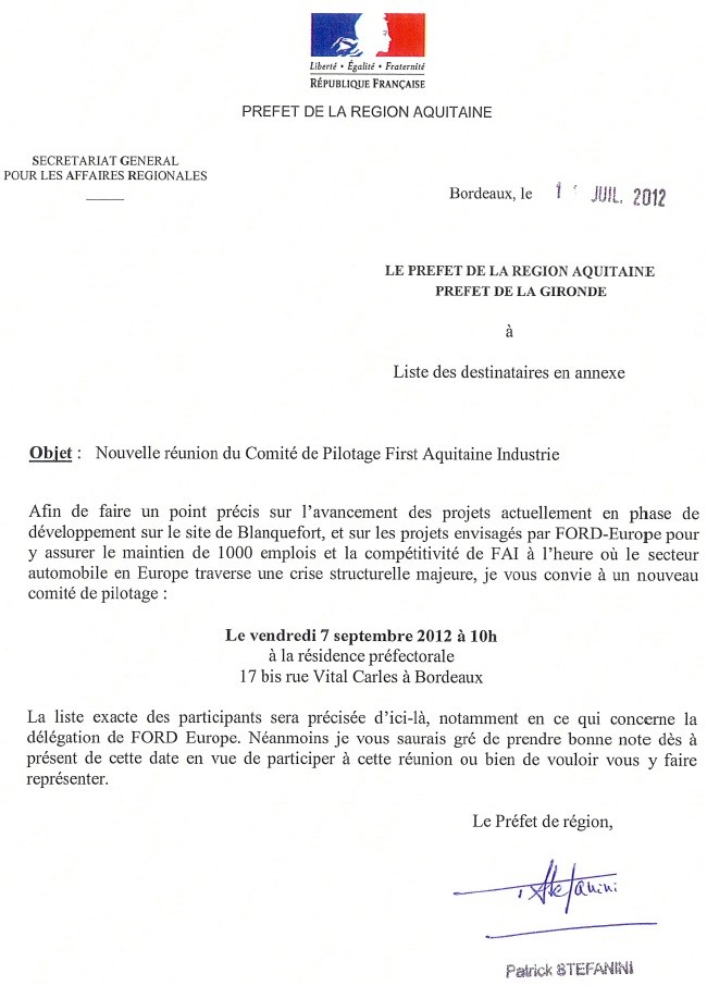 courrier d'invitation au maire