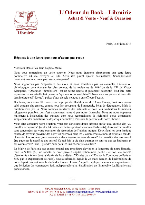 courrier d'invitation au maire