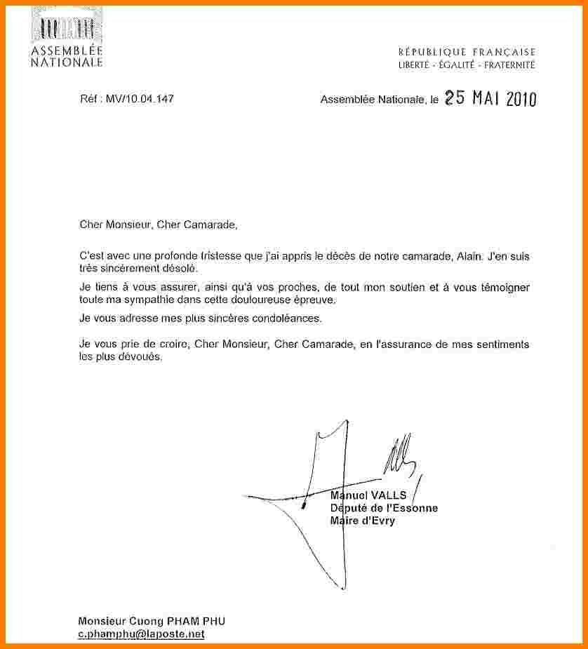 courrier de demission type