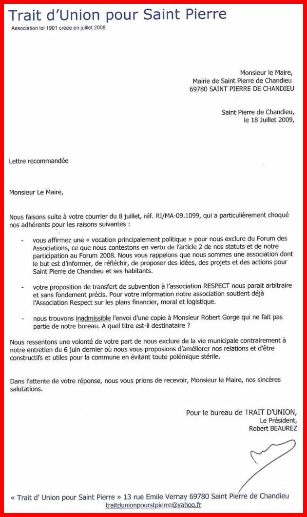 courrier de remboursement anticipe