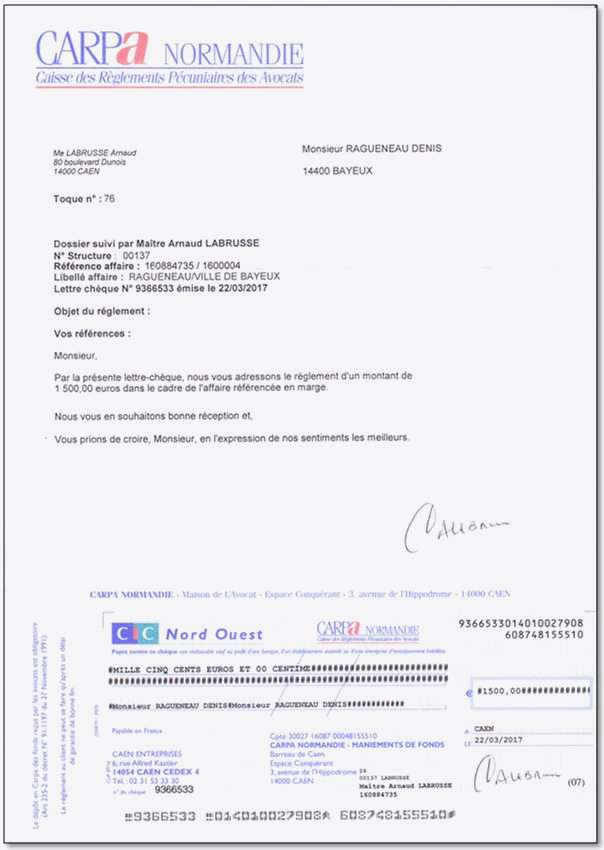 courrier opposition carte