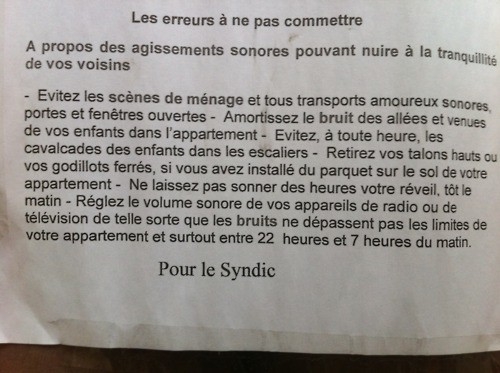 courrier pour nuisance voisinage