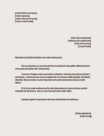 courrier pouvoir de representation