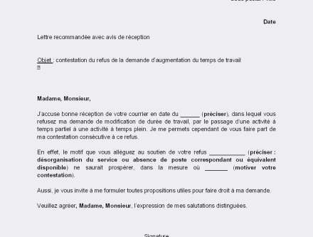 courrier refus rupture conventionnelle