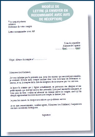 courrier type changement de rib