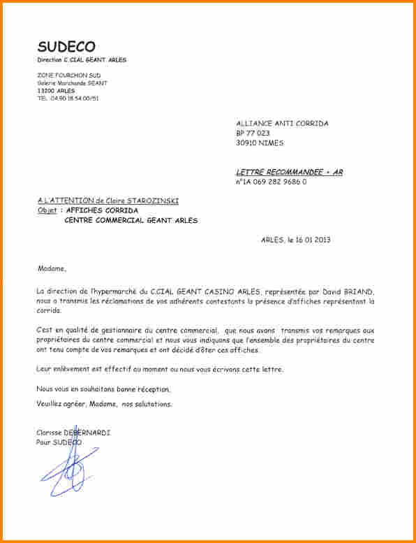 courrier types gratuit