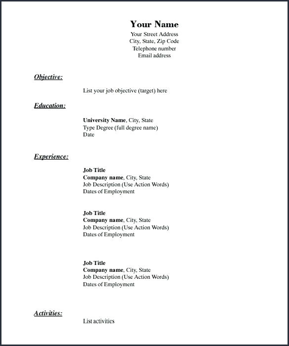 curriculum vitae pdf