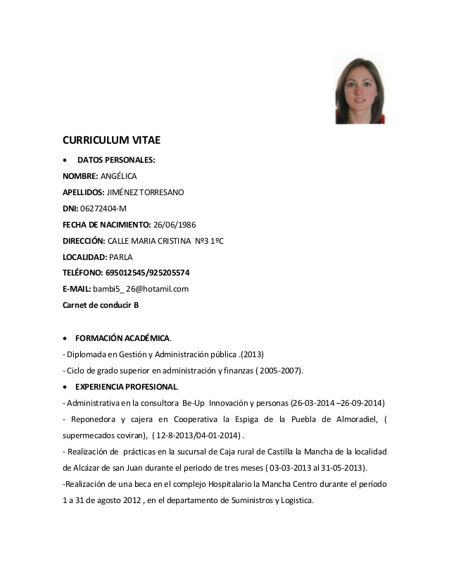 curriculum vitae pdf
