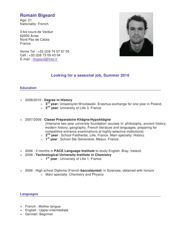 curriculum vitae pdf