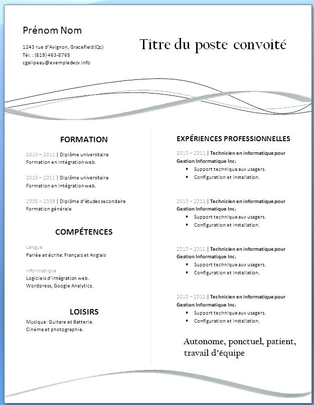 cv a telecharger gratuit sans inscription