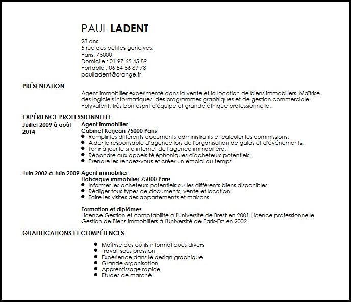 cv agent comercial