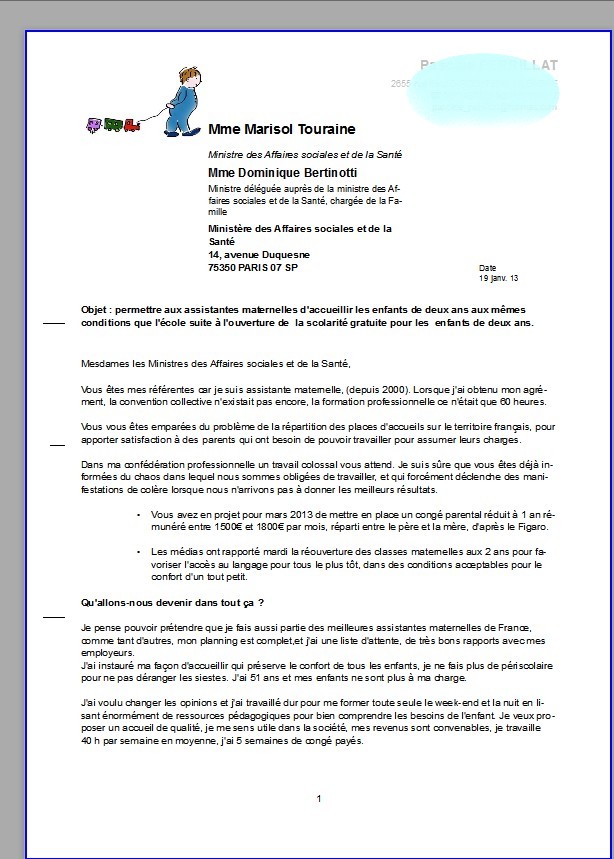 cv d'une nounou