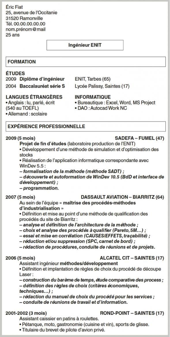 cv motivation exemple