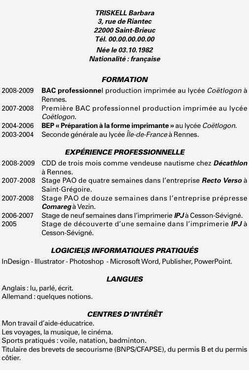 cv motivation exemple