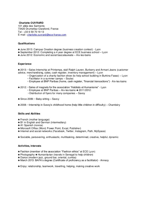 cv motivation