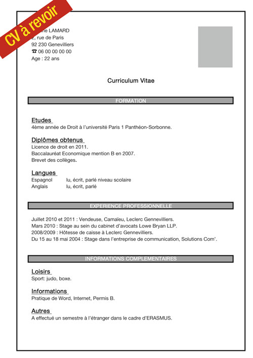 cv vide