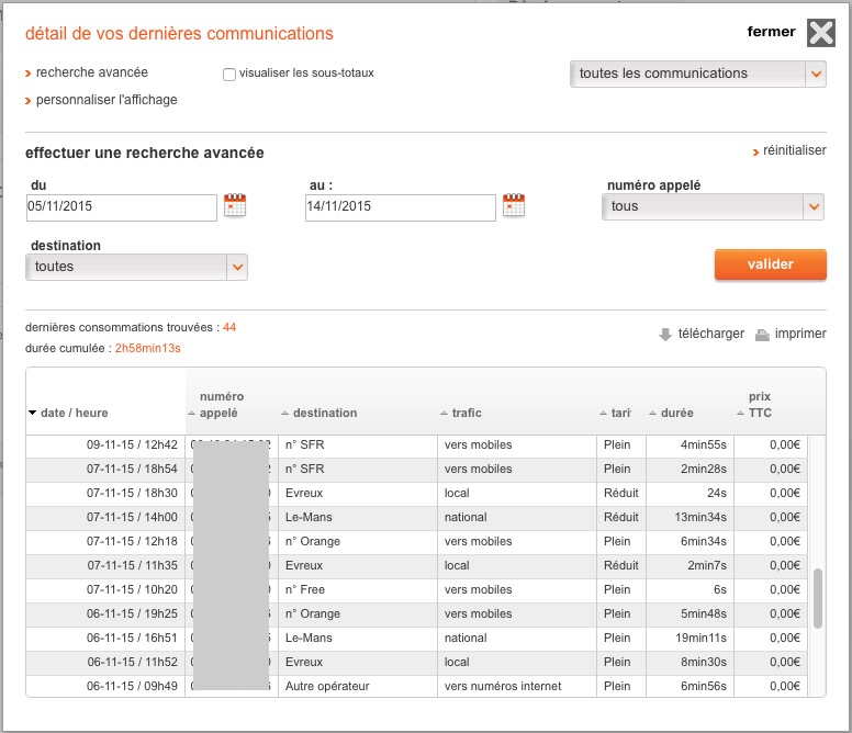 date fin de contrat orange
