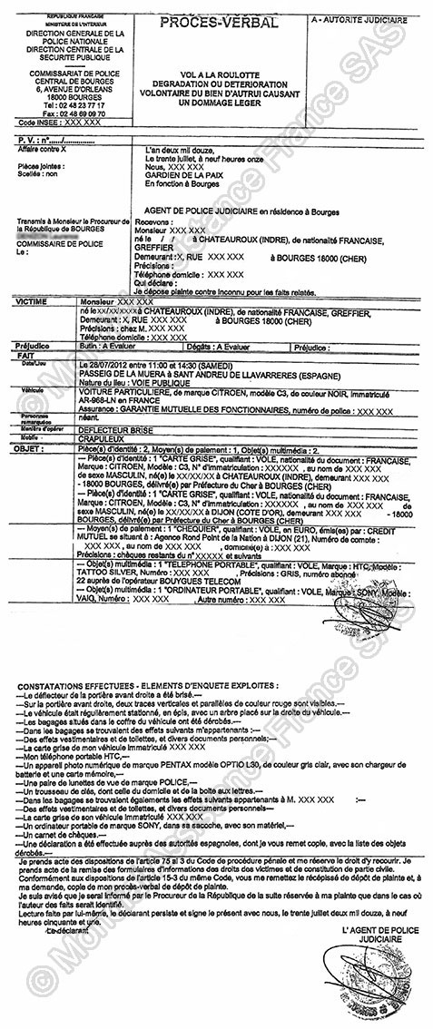 declaration circonstanciee accident