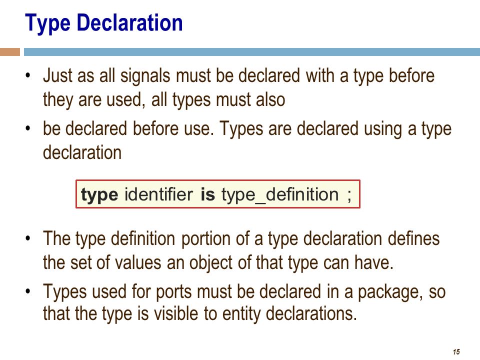 declaration type