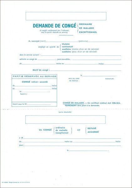 demande conge annuel