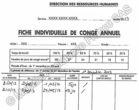 demande conges payes