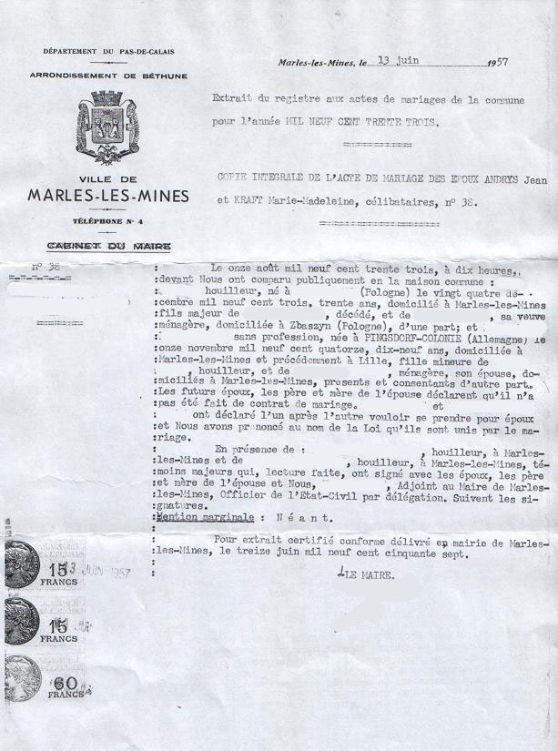 demande d'acte de mariage a nante gratuit