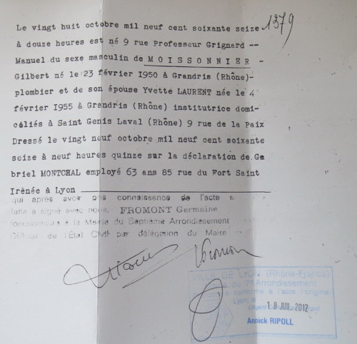 demande d'acte de naissance avec filiation modele