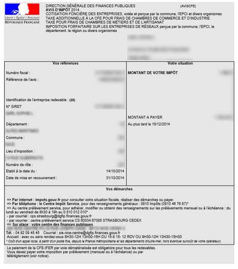 demande d'avis d'imposition