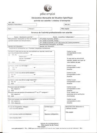 demande d'indemnisation pole emploi