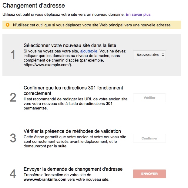 demande de changer adresse