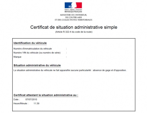 demande de regularisation de situation administrative