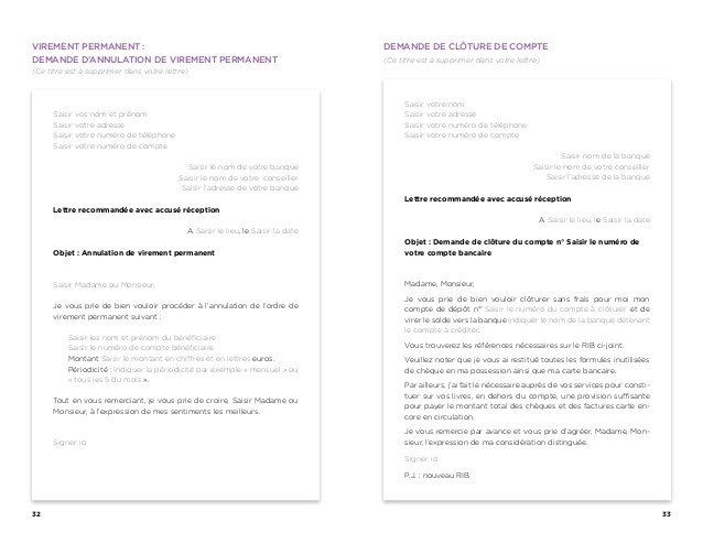 demande de virement permanent