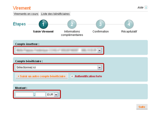 demande de virement permanent