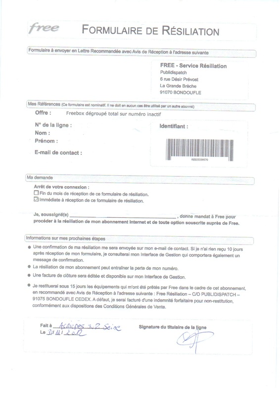 demenagement resiliation free