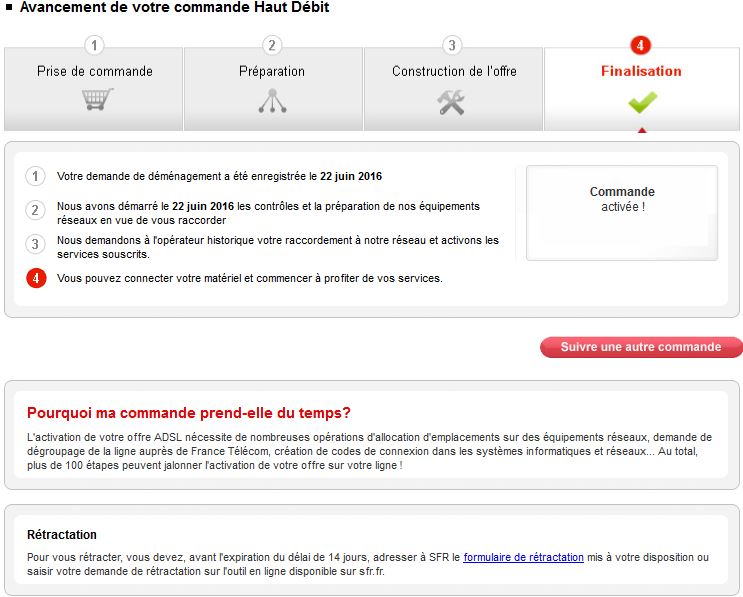 demenagement sfr delai