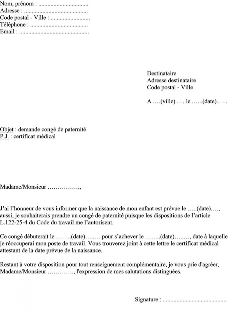 demission et conge parental