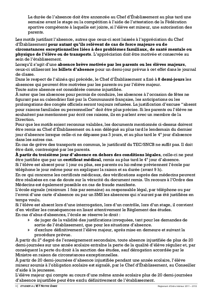 dispense de piscine pour indisposition