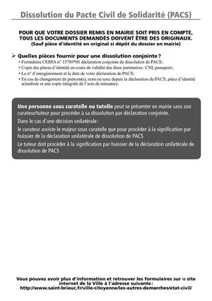 dissolution de pacs lettre