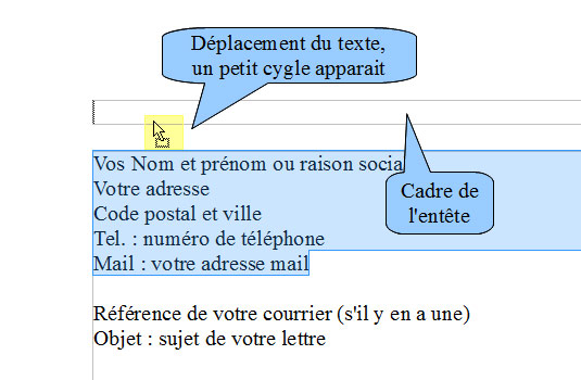 ecrire un courrier sur ordinateur