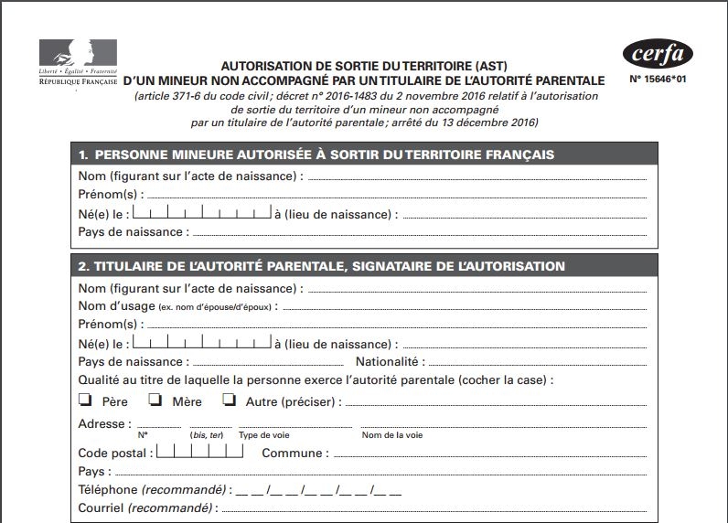 ecrire une autorisation parentale