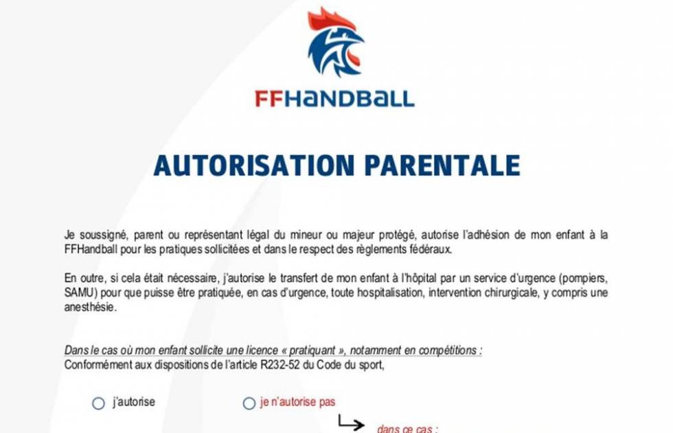 ecrire une autorisation parentale