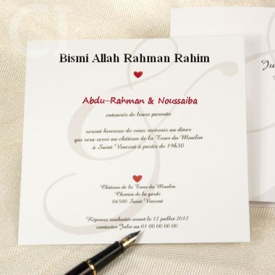 ecrire une carte de mariage