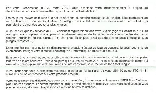 ecrire une lettre de reclamation